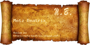 Metz Beatrix névjegykártya