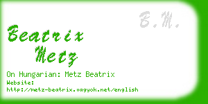 beatrix metz business card